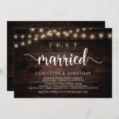 Net getrouwd, Rustieke trouwdag-ontsnapping Kaart (Voorkant / Achterkant)