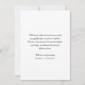 Net Getrouwd Script Huwelijksaankondigingskaart Kaart (Achterkant)