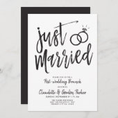 Net Getrouwd Script na de Bruiloft Brunch | Feestj Kaart (Voorkant / Achterkant)