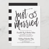 Net getrouwd script | Post Wedding Party Kaart (Voorkant / Achterkant)