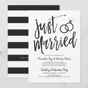 Net getrouwd script   Post Wedding Party Kaart