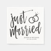 Net Getrouwd | Script voor bruiloft na-feestje Servet (Voorkant)