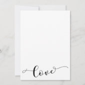 Net Getrouwd Script Zwart en Wit Ontvangst Kaart (Achterkant)