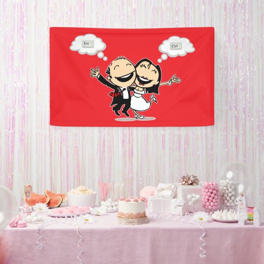 Net getrouwd spandoek (Feest)