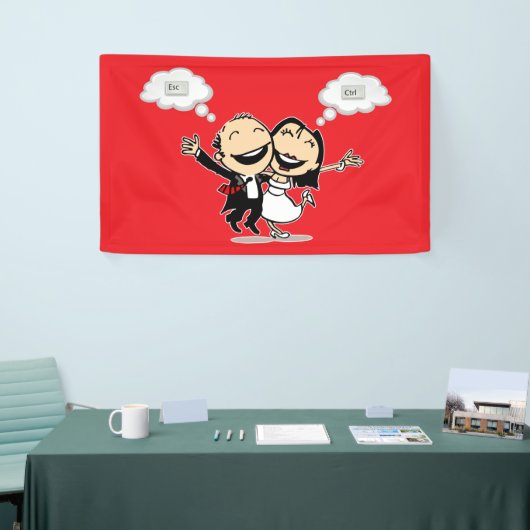 Net getrouwd spandoek (Beurs)