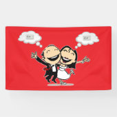 Net getrouwd spandoek (Horizontaal)