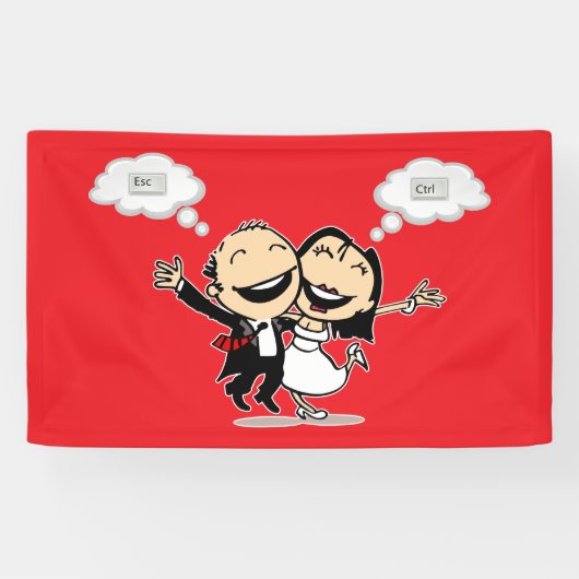 Net getrouwd spandoek (Horizontaal)