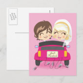 Net Getrouwd Stel Aankondigingskaart (Voorkant / Achterkant)