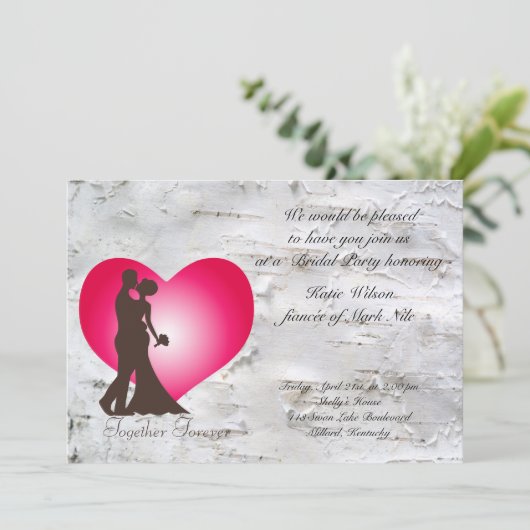 Net getrouwd stel kaart (Staand voorkant)