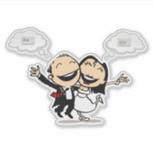 Net getrouwd sticker (Voorkant)