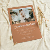 Net getrouwd Stijlvolle retro bruine suiker fotoka Kaart