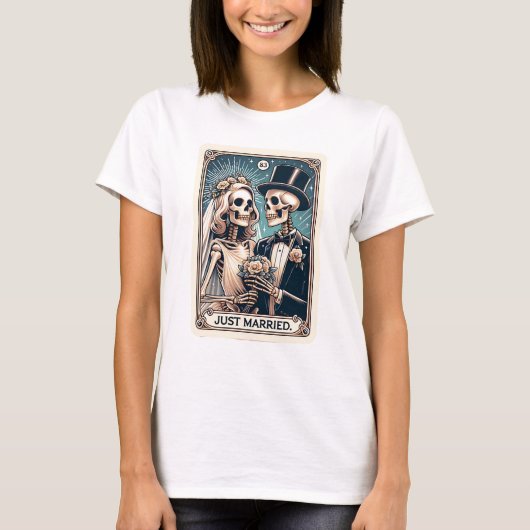 Net getrouwd Tarot Kaart Theme T-shirt (Voorkant)