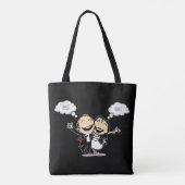 Net getrouwd tote bag (Achterkant)