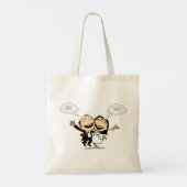 Net getrouwd tote bag (Achterkant)