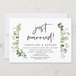 Net Getrouwd, Trouw Elopement Feest Kaart