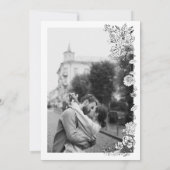 Net getrouwd trouwauto bruid & bruidegom vos foto aankondiging (Achterkant)