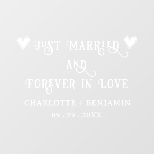 Net getrouwd trouwauto Stickers (Vel)