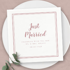 Net Getrouwd Trouwdag Dhr & Mevrouw Modern Stof Ro Servet