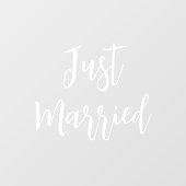 Net Getrouwd | Trouwdag Elegant Wit Raamsticker (Vel)