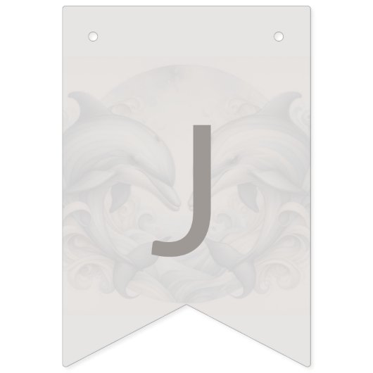 Net Getrouwd Trouwfeest Vlaggen Dolfijn Thema Vlaggetjes (Derde vlag)