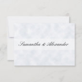 Net Getrouwd, Twee Gouden Ringen/Wolken RSVP Kaartje (Achterkant)