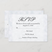 Net Getrouwd, Twee Gouden Ringen/Wolken RSVP Kaartje (Voorkant / Achterkant)