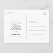 Net getrouwd typemachine trouwfoto briefkaart (Achterkant)
