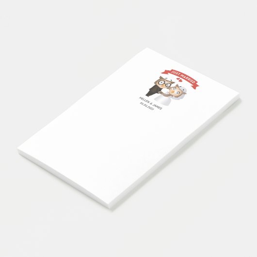 Net Getrouwd Uil Huwelijk  Post-it® Notes (Schuin)