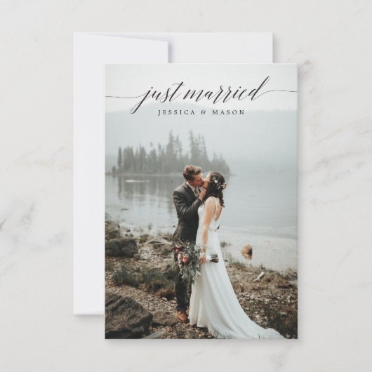 Net Getrouwd Uitnodigen Eloped Aankondiging (Voorkant)