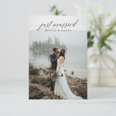 Net Getrouwd Uitnodigen Eloped Aankondiging (Staand voorkant)