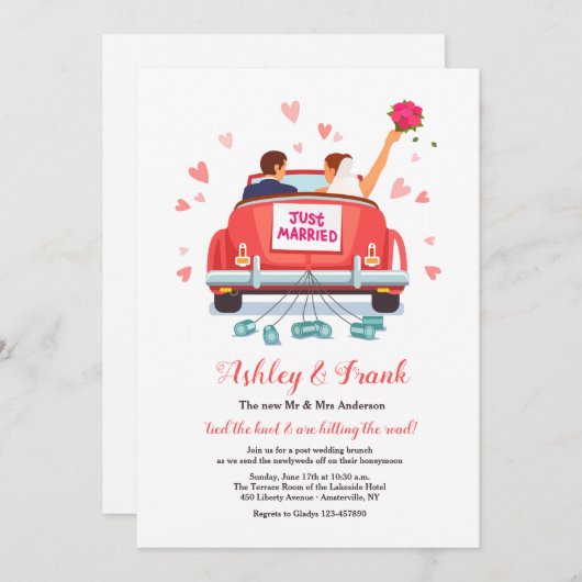 Net Getrouwd Uitnodiging (Voorkant / Achterkant)