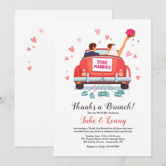 Net Getrouwd Uitnodiging (Voorkant / Achterkant)