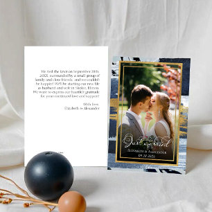 Net getrouwd Uitnodiging   Abstracte bruiloft