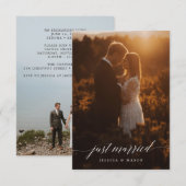 Net Getrouwd Uitnodiging Gevluchte Aankondiging - (Voorkant / Achterkant)