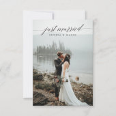 Net Getrouwd Uitnodiging Gevluchte Aankondiging (Voorkant)