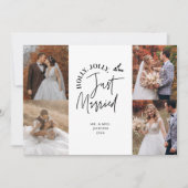 Net getrouwd vakantie Pas getrouwd Foto Wit Feestdagenkaart (Voorkant)