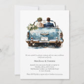 Net Getrouwd Vintage Auto Ontvangst Feestviering | Kaart (Voorkant)