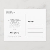 Net getrouwd Vintage retro script foto Briefkaart (Achterkant)