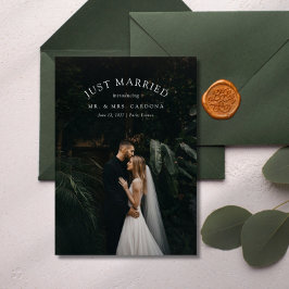 Net Getrouwd Vlucht Huwelijksfoto Aankondiging