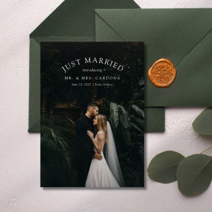Net Getrouwd Vlucht Huwelijksfoto Aankondiging
