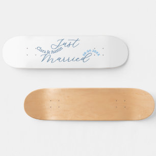Net getrouwd voeg koppel naam datum jaar huwelijks persoonlijk skateboard