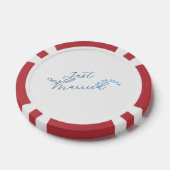 Net getrouwd voeg koppel naam datum jaar huwelijks poker chips (Enkel)