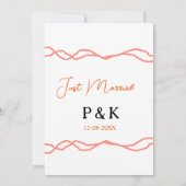 Net getrouwd voeg naam koppel datum toe rode vinta kaart (Achterkant)