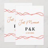 Net getrouwd voeg naam koppel datum toe rode vinta kaart (Voorkant / Achterkant)