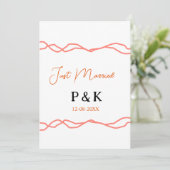 Net getrouwd voeg naam van het paar datum toe rode kaart (Staand voorkant)
