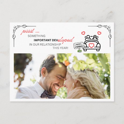 Net getrouwd - we hielden foto Briefkaart (Voorkant)