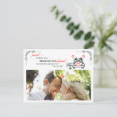 Net getrouwd - we hielden foto Briefkaart (Staand voorkant)