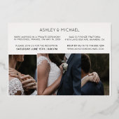 Net Getrouwd Weggelopen 4 Foto Ontvangst Alleen Go Folie Uitnodiging (Achterkant)