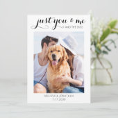 Net Getrouwd Weggelopen Hond Huwelijksaankondiging Save The Date (Staand voorkant)