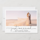 Net Getrouwd Weggelopen Trouwen 4 Foto Ontvangst A Kaart (Voorkant)